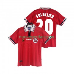 Maglie da Calcio Norvegia SOLSKJAER 20 Retro Uomo Prima Tenuta 1998 Maniche Corte