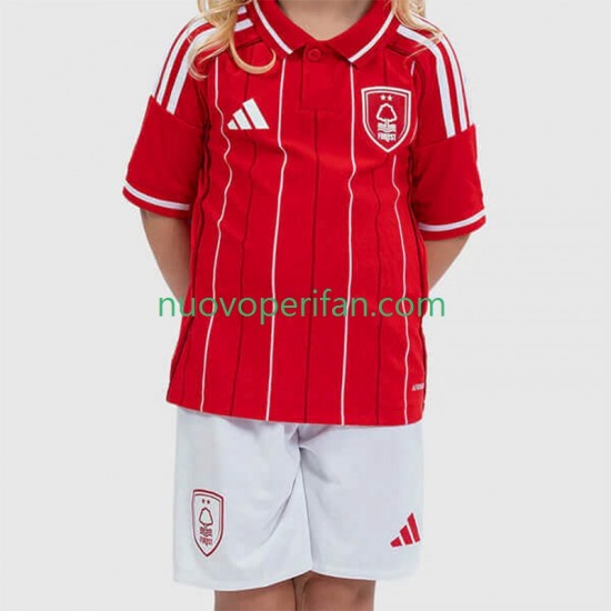 Maglie da Calcio Nottingham Forest Bambino Prima Tenuta 2025-2026 Maniche Corte