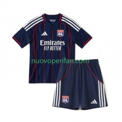 Maglie da Calcio Olympique Lyonnais Bambino Trasferta Tenuta 2025-2026 Maniche Corte