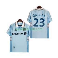 Maglie da Calcio Olympique de Marseille Gallas 23 Retro Uomo Trasferta Tenuta 1998 1999 Maniche Corte