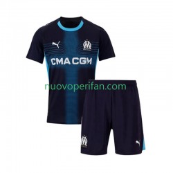 Maglie da Calcio Olympique de Marseille Bambino Trasferta Tenuta 2025-2026 Maniche Corte