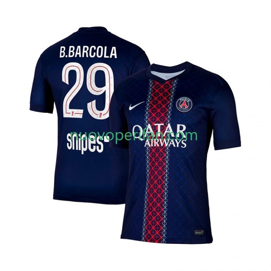 Maglie da Calcio Paris Saint-Germain Bradley Barcola 29 Uomo Prima Tenuta 2025-2026 Maniche Corte