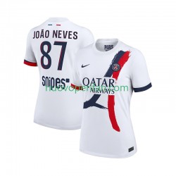Maglie da Calcio Paris Saint-Germain Joao Neves 87 Uomo Trasferta Tenuta 2025-2026 Maniche Corte