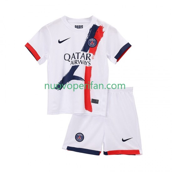 Maglie da Calcio Paris Saint-Germain Bambino Trasferta Tenuta 2025-2026 Maniche Corte