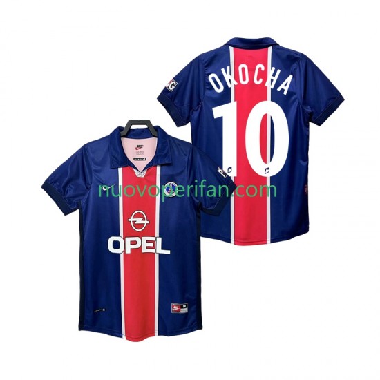 Maglie da Calcio Paris Saint-Germain OKOCHA 10 Retro Uomo Prima Tenuta 1998 1999 Maniche Corte