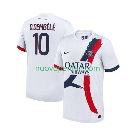 Maglie da Calcio Paris Saint-Germain Ousmane Dembele 10 Uomo Trasferta Tenuta 2025-2026 Maniche Corte
