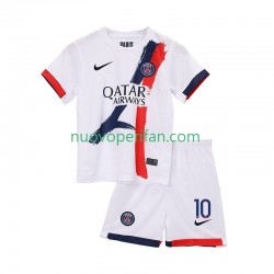 Maglie da Calcio Paris Saint-Germain Ousmane Dembele 10 Bambino Trasferta Tenuta 2025-2026 Maniche Corte