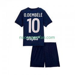 Maglie da Calcio Paris Saint-Germain Ousmane Dembele 10 Bambino Prima Tenuta 2025-2026 Maniche Corte