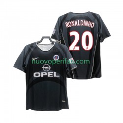 Maglie da Calcio Paris Saint-Germain RONALDINHO 20 2001 Retro Uomo Alternativa Tenuta 2002 Maniche Corte