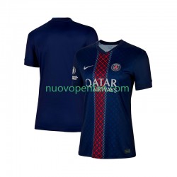 Maglie da Calcio Paris Saint-Germain Donna Prima Tenuta 2025-2026 Maniche Corte