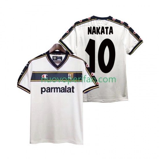 Maglie da Calcio Parma NAKATA 10 2003 Retro Uomo Trasferta Tenuta 2002 Maniche Corte