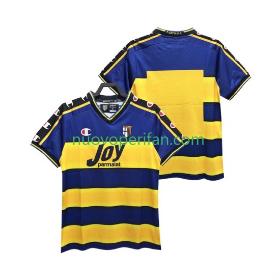 Maglie da Calcio Parma 2001 Retro Uomo Prima Tenuta 2002 Maniche Corte