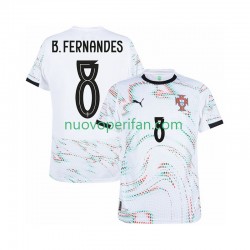 Maglie da Calcio Portogallo Bruno Fernandes 8 Uomo Trasferta Tenuta 2025-2026 Maniche Corte