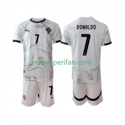Maglie da Calcio Portogallo Cristiano Ronaldo 7 Bambino Trasferta Tenuta 2025 Maniche Corte