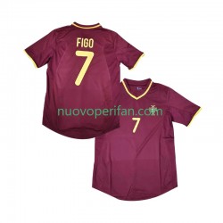 Maglie da Calcio Portogallo Figo 7 2000 Retro Uomo Prima Tenuta Maniche Corte