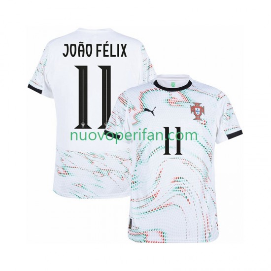 Maglie da Calcio Portogallo Joao Felix 11 Uomo Trasferta Tenuta 2025-2026 Maniche Corte