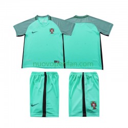 Maglie da Calcio Portogallo 2016 Retro Bambino Trasferta Tenuta Maniche Corte