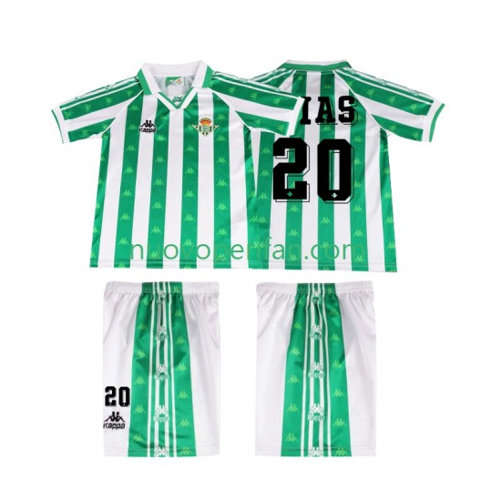 Maglie da Calcio Real Betis Tomas Olias 20 1996 1997 Retro Bambino Prima Tenuta Maniche Corte