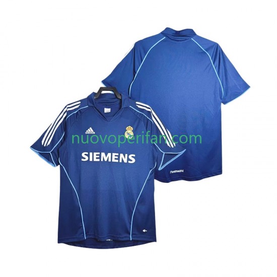 Maglie da Calcio Real Madrid 2005 Retro Uomo Trasferta Tenuta 2006 Maniche Corte