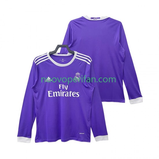 Maglie da Calcio Real Madrid 2016 2017 Retro Uomo Trasferta Tenuta Maniche Lunghe