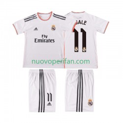 Maglie da Calcio Real Madrid BALE 11 2013 2014 Retro Bambino Prima Tenuta Maniche Corte