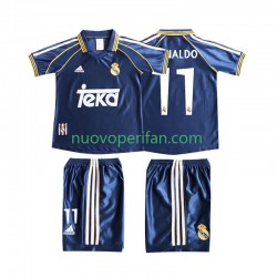 Maglie da Calcio Real Madrid Cristiano Ronaldo 11 Retro Bambino Alternativa Tenuta 1998 1999 Maniche Corte