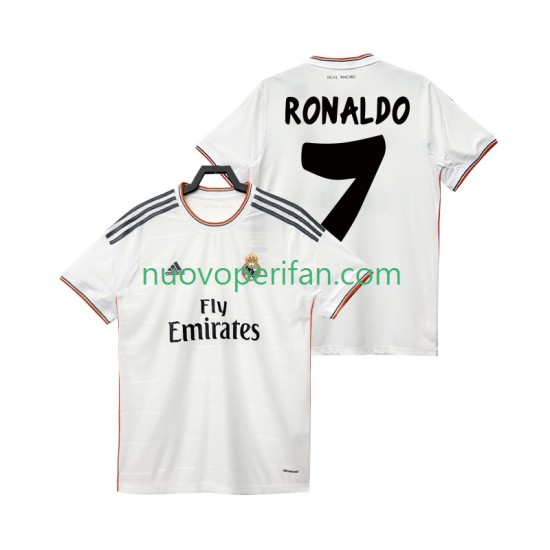 Maglie da Calcio Real Madrid Cristiano Ronaldo 7 2013 2014 Retro Uomo Prima Tenuta Maniche Corte