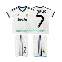 Maglie da Calcio Real Madrid Cristiano Ronaldo 7 2012 2013 Retro Bambino Prima Tenuta Maniche Corte