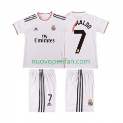 Maglie da Calcio Real Madrid Cristiano Ronaldo 7 2013 2014 Retro Bambino Prima Tenuta Maniche Corte