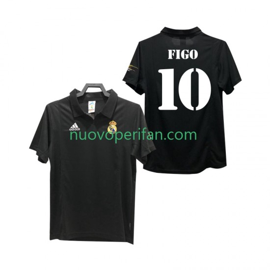 Maglie da Calcio Real Madrid FIGO 10 2003 Retro Uomo Trasferta Tenuta 2002 Maniche Corte