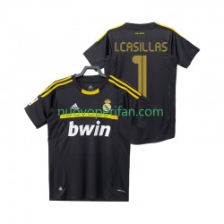 Maglie da Calcio Real Madrid I.CASILLAS 1 2012 Portiere Retro Uomo Trasferta Tenuta 2011 Maniche Corte