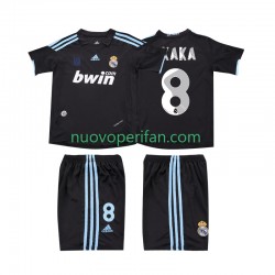 Maglie da Calcio Real Madrid KAKA 8 2009 Retro Bambino Trasferta Tenuta 2010 Maniche Corte