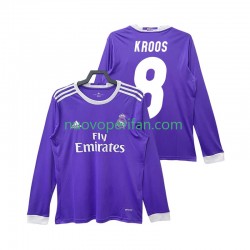 Maglie da Calcio Real Madrid KROOS 8 2016 2017 Retro Uomo Trasferta Tenuta Maniche Lunghe