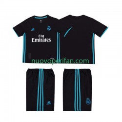 Maglie da Calcio Real Madrid 2017 2018 Retro Bambino Trasferta Tenuta Maniche Corte