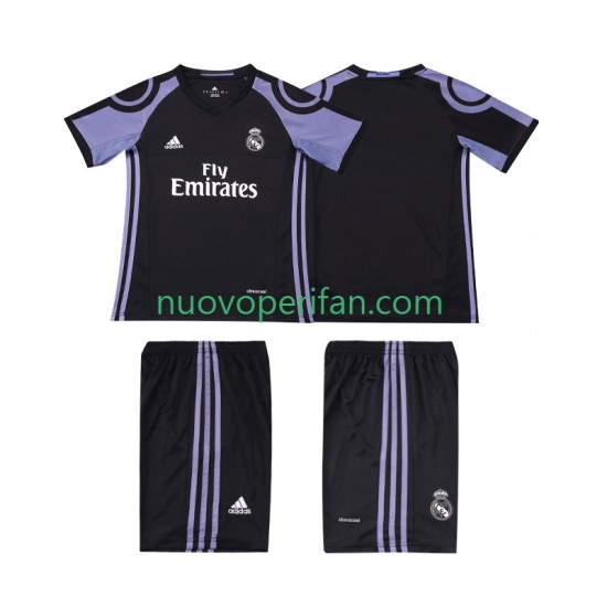 Maglie da Calcio Real Madrid 2016 2017 Retro Bambino Alternativa Tenuta Maniche Corte