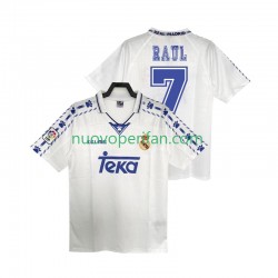 Maglie da Calcio Real Madrid RAUL 7 1996 1997 Retro Uomo Prima Tenuta Maniche Corte