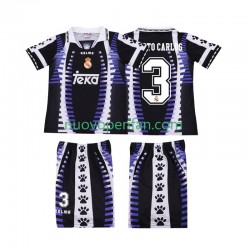 Maglie da Calcio Real Madrid ROBERTO CARLOS 3 1997 Retro Bambino Alternativa Tenuta 1998 Maniche Corte