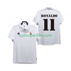 Maglie da Calcio Real Madrid RONALDO 11 2003 Retro Uomo Prima Tenuta 2002 Maniche Corte