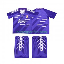 Maglie da Calcio Real Madrid 1996 Retro Bambino Trasferta Tenuta 1994 Maniche Corte