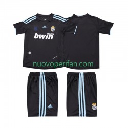 Maglie da Calcio Real Madrid 2009 Retro Bambino Trasferta Tenuta 2010 Maniche Corte