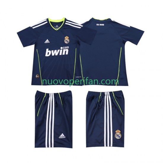 Maglie da Calcio Real Madrid Retro Bambino Trasferta Tenuta 2011 2010 Maniche Corte