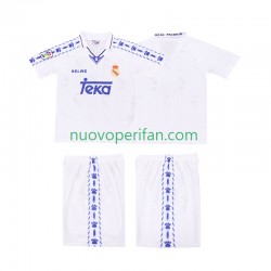 Maglie da Calcio Real Madrid 1996-1997 Retro Bambino Prima Tenuta Maniche Corte