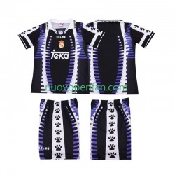Maglie da Calcio Real Madrid 1997 Retro Bambino Alternativa Tenuta 1998 Maniche Corte