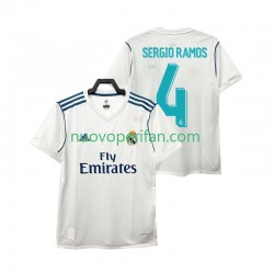 Maglie da Calcio Real Madrid SERGIO RAMOS 4 2017 2018 Retro Uomo Prima Tenuta Maniche Corte