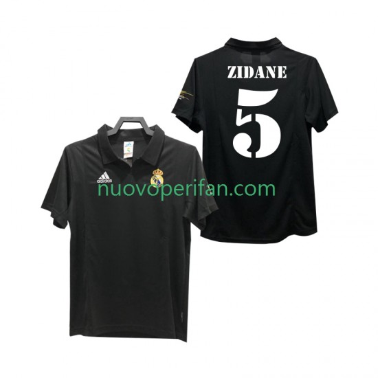 Maglie da Calcio Real Madrid ZIDANE 5 2003 Retro Uomo Trasferta Tenuta 2002 Maniche Corte