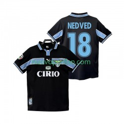 Maglie da Calcio SS Lazio NEDVED 18 Retro Uomo Trasferta Tenuta 1998 1999 Maniche Corte