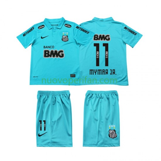 Maglie da Calcio Santos Neymar JR 11 -2012 Retro Bambino Alternativa Tenuta 2011 Maniche Corte