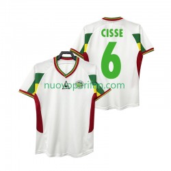 Maglie da Calcio Senegal CISSE 6 Retro Uomo Prima Tenuta 2002 Maniche Corte