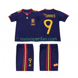 Maglie da Calcio Spagna TORRES 9 Retro Bambino Trasferta Tenuta 2010 Maniche Corte