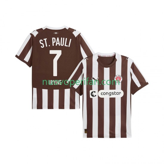 Maglie da Calcio St. Pauli Jackson Irvine 7 Uomo Prima Tenuta 2025-2026 Maniche Corte
